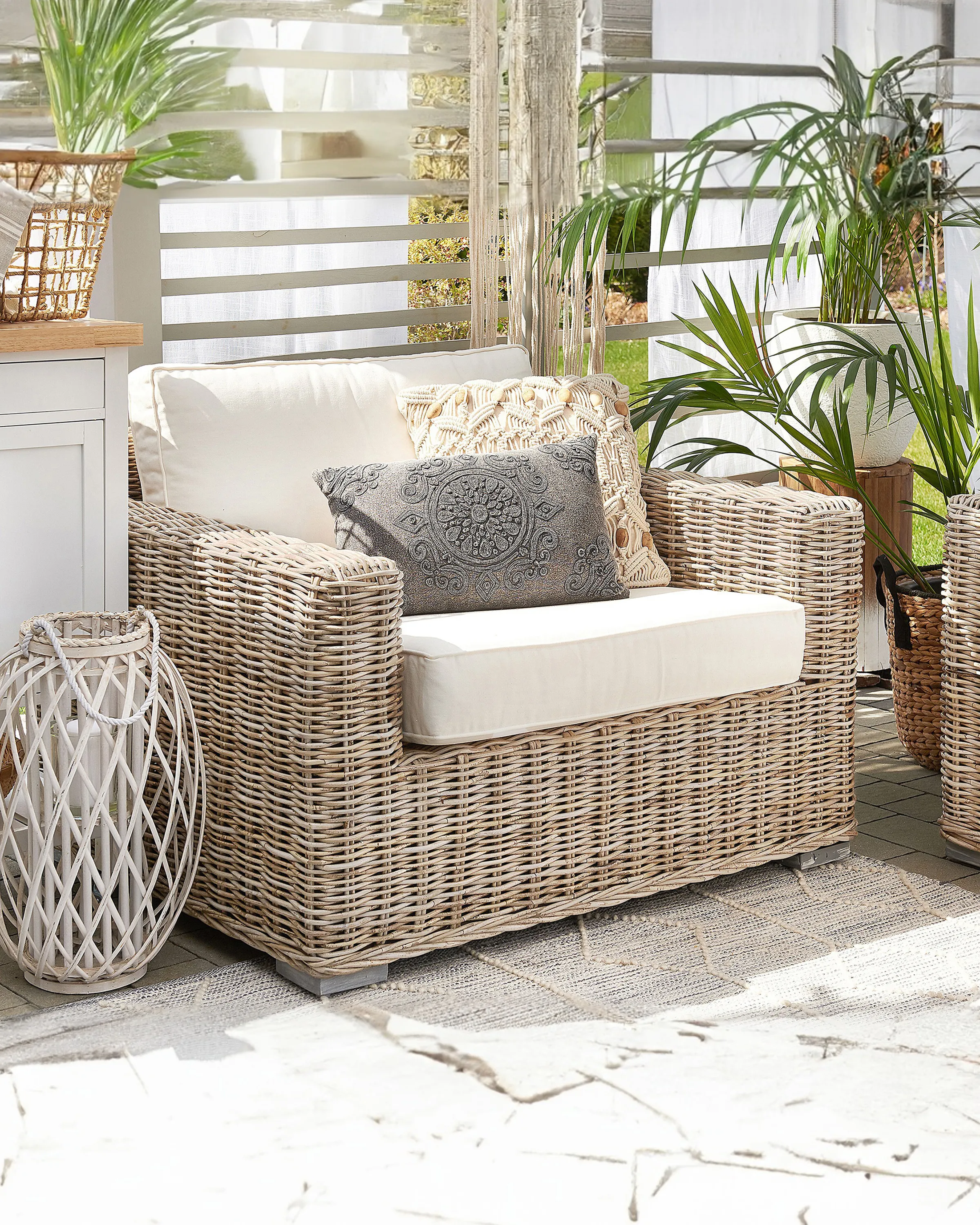 Tuinfauteuil ARDEA Rotan Lichtbruin