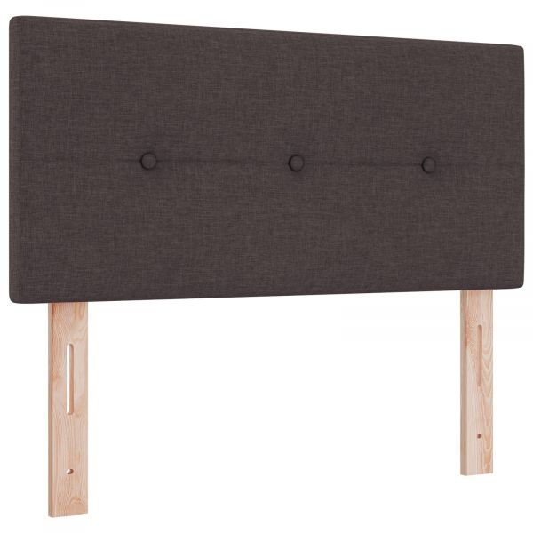 vidaXL Cabeceira com Botões Estofada Castanho Escuro 80 cm em Tecido - 4218125579