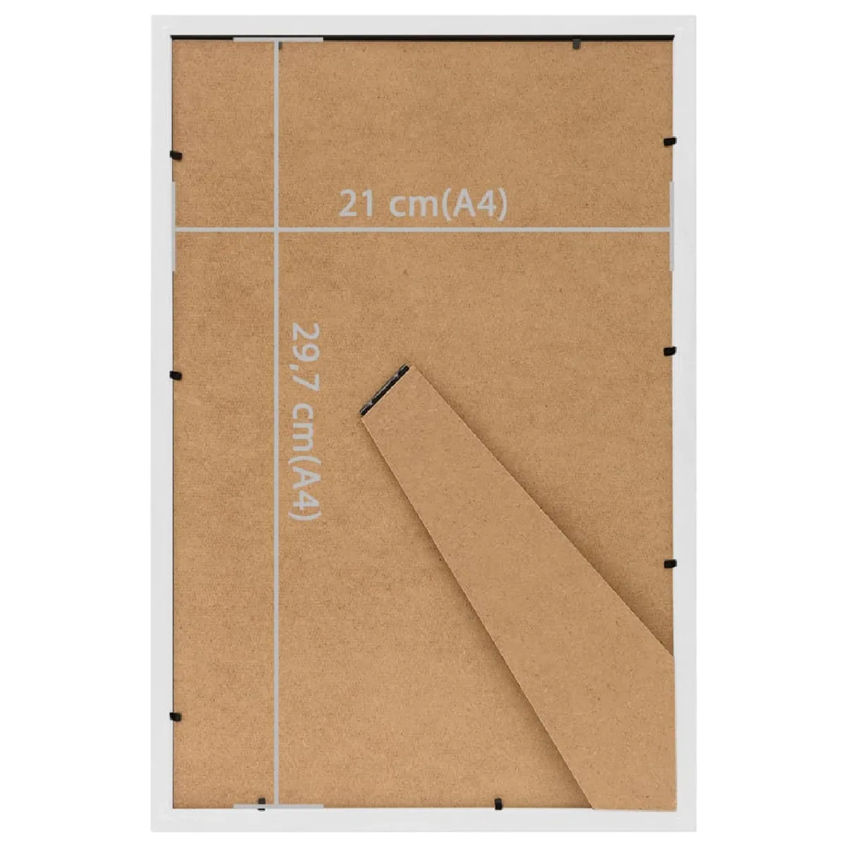 vidaXL Collage de cadres photo - Blanc MDF 21x29.7 cm