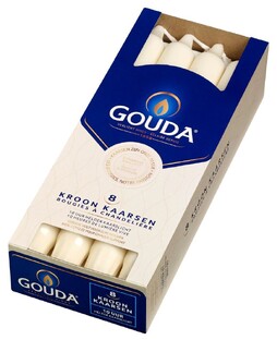Gouda Kroonkaarsen Ivoor 240/24 8ST