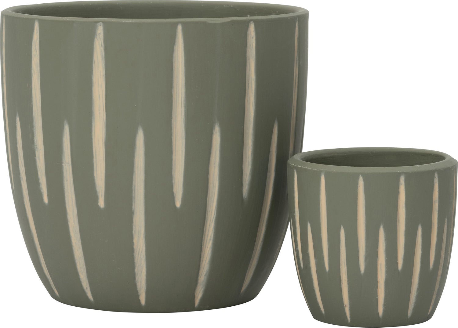 Intratuin pot Brent groen / crème D 13,5 x H 12,5 cm