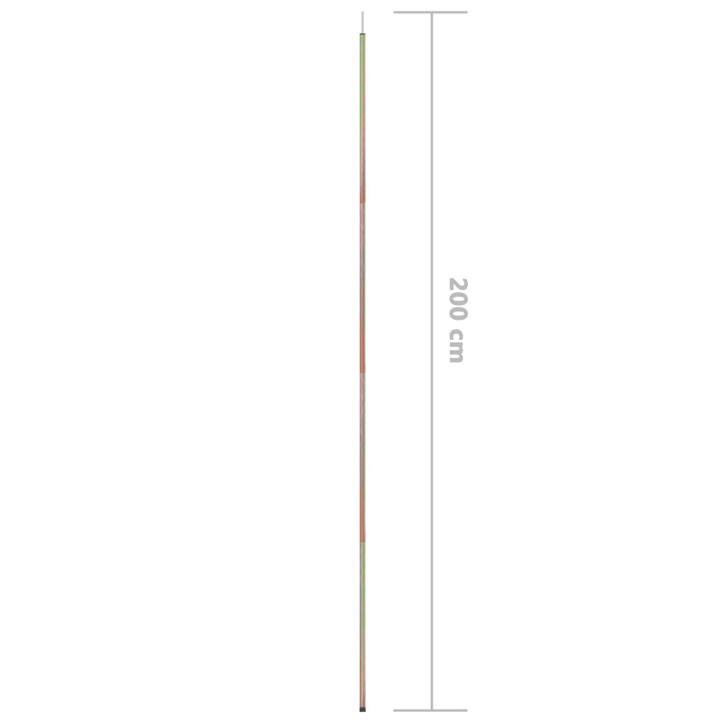 Vidaxl 200cm 1 peça Mastro para vela de sombra