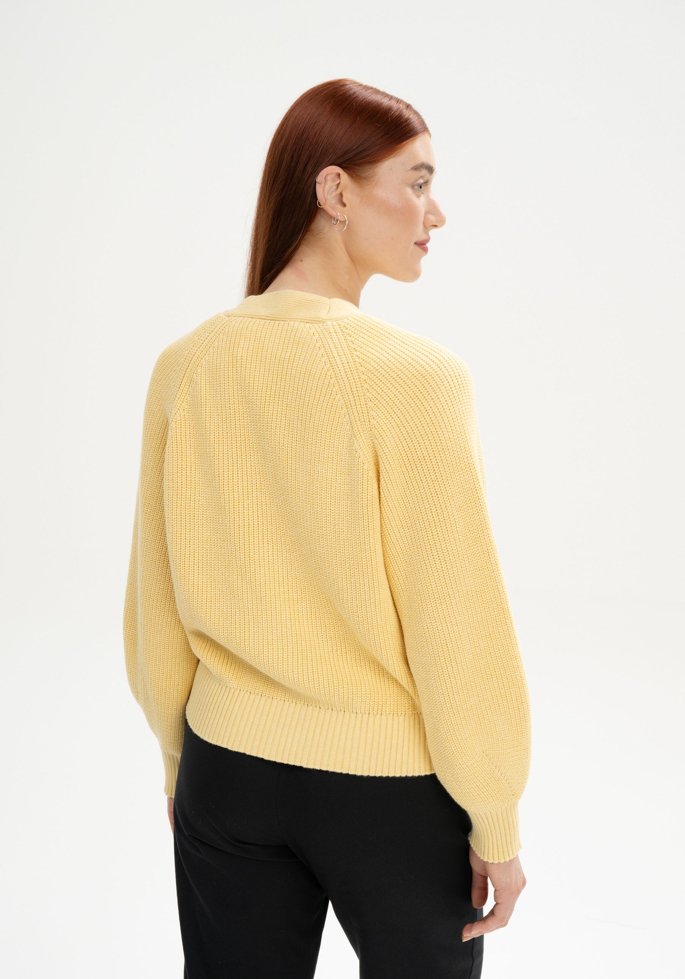 Mela Rippstrick Cardigan Bhuma Butterblume Melange