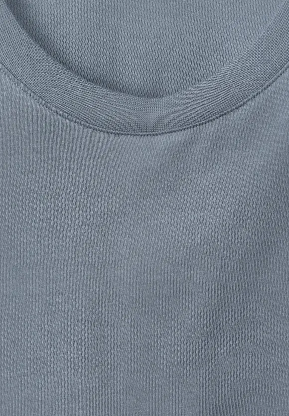Basic T-Shirt in Unifarbe - dust blue