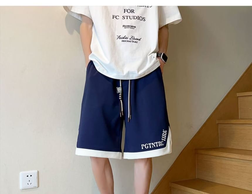 Neonity Wear - Shorts met elastische taille en letters