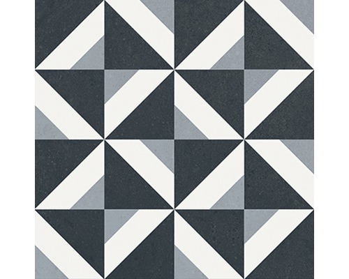 Porseleinen wand- en vloertegel Heritage taco zwart in 76 verschillende designs 16,5 x 16,5 cm