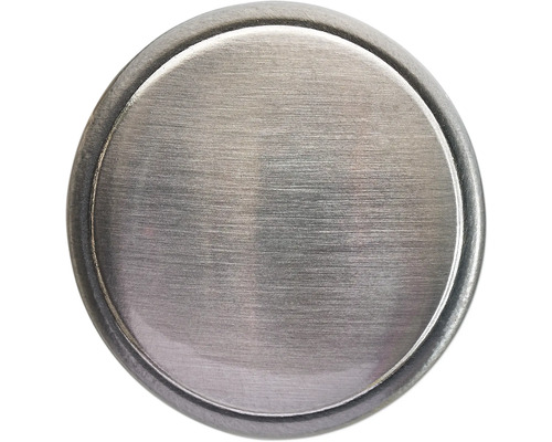 Meubelknop, gegoten zink, roestvrij staal, ØxH 32x29 mm
