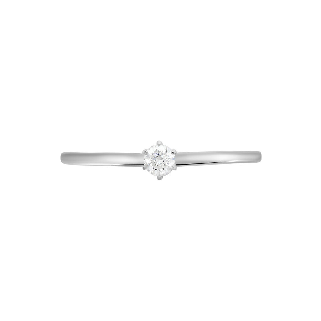 Bague Solitaire Natalia Or Blanc Diamant