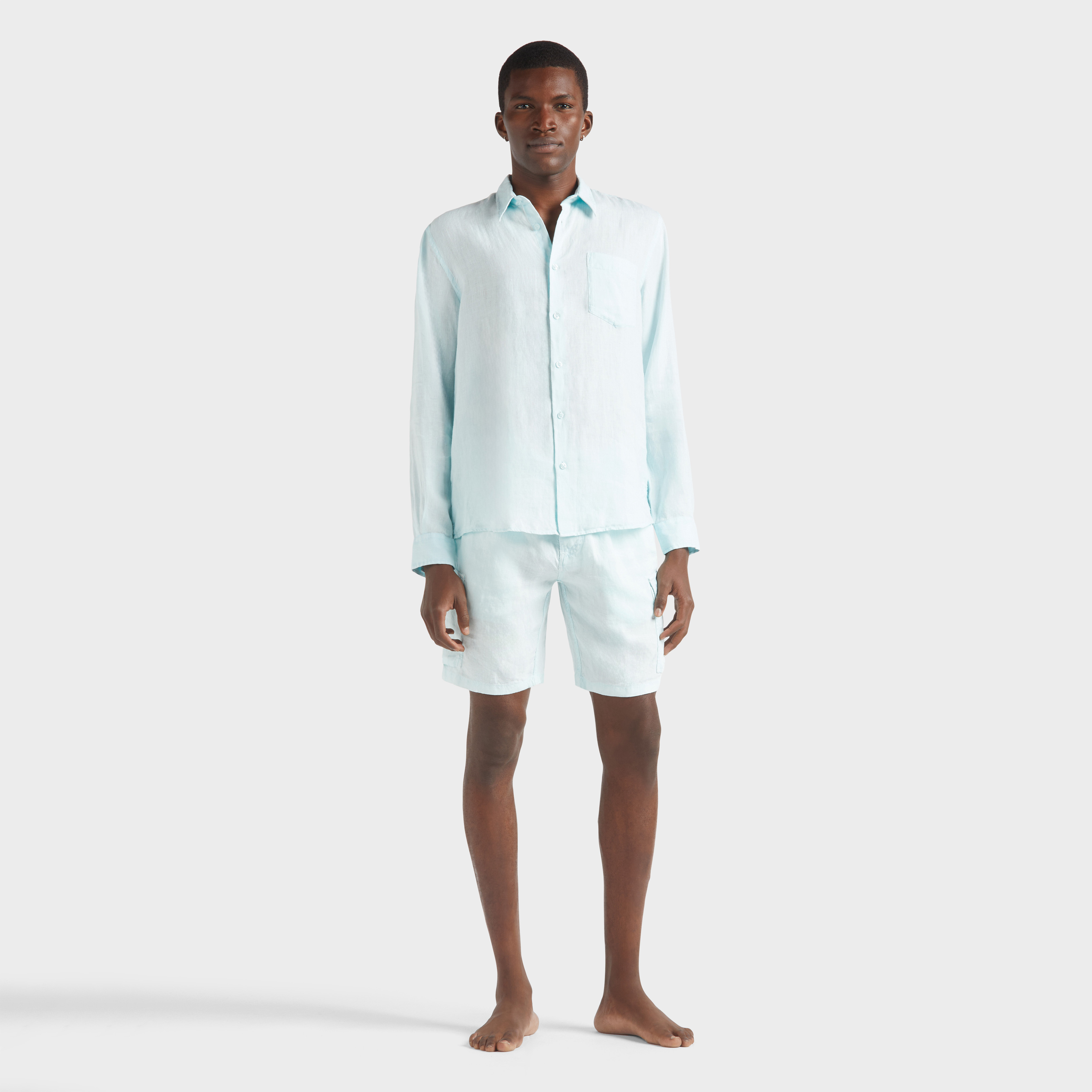 Chemise en lin homme Natural dye