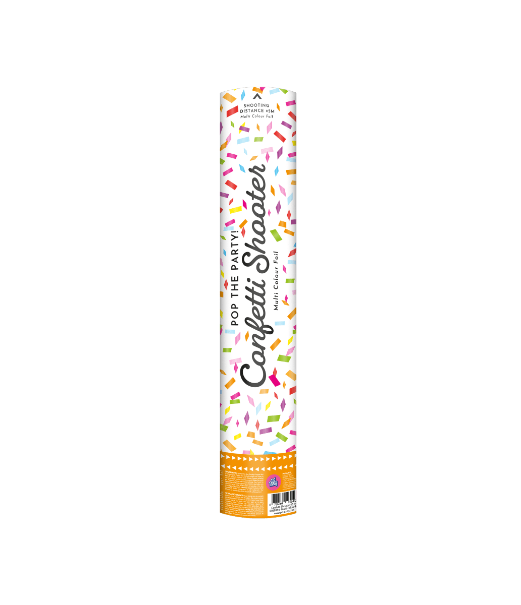Gekleurde Confetti Kanon Folie Metallic 40cm