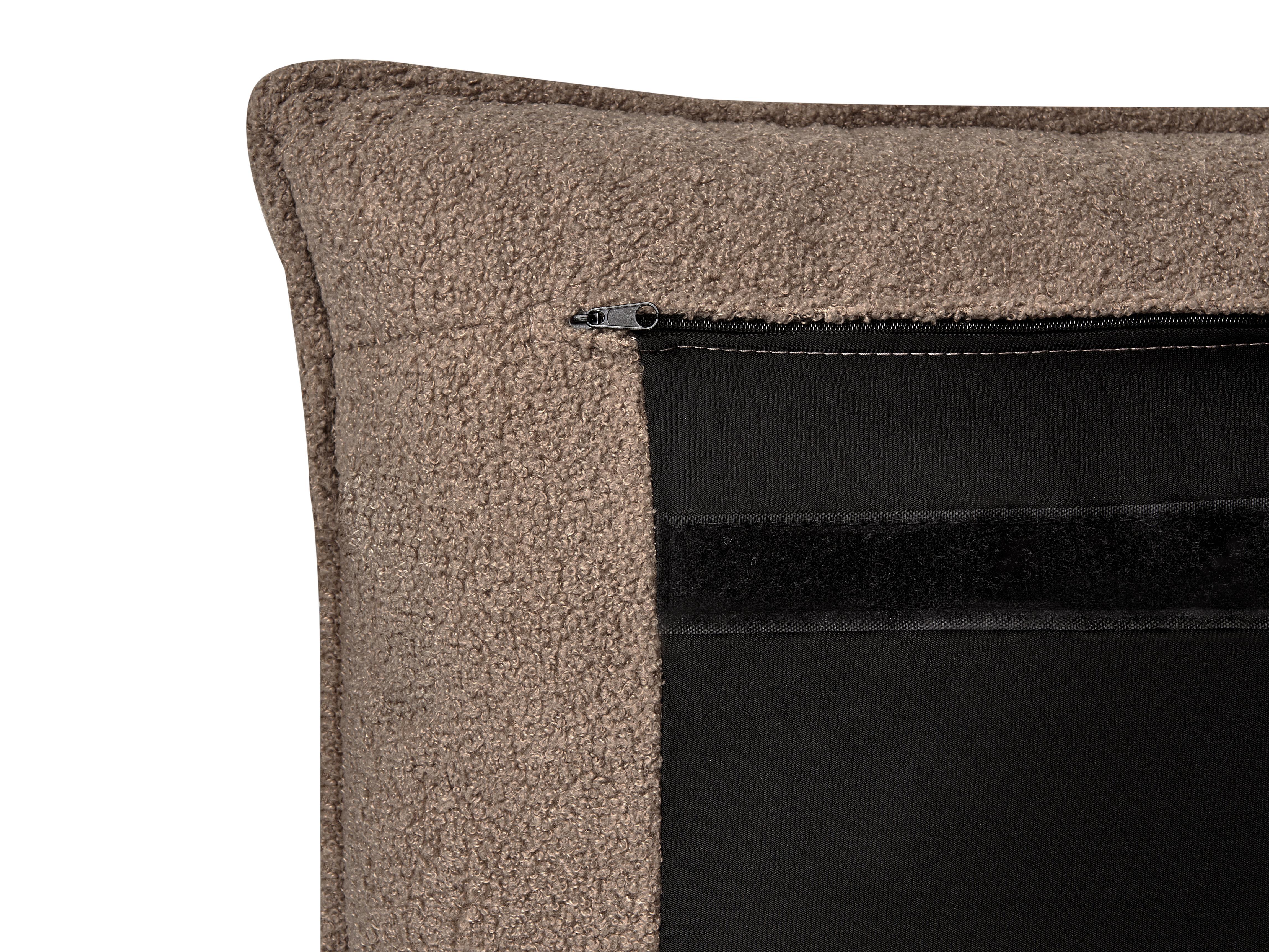 Bed met opbergruimte Bouclé BAJONNA 180 x 200 cm Bruin