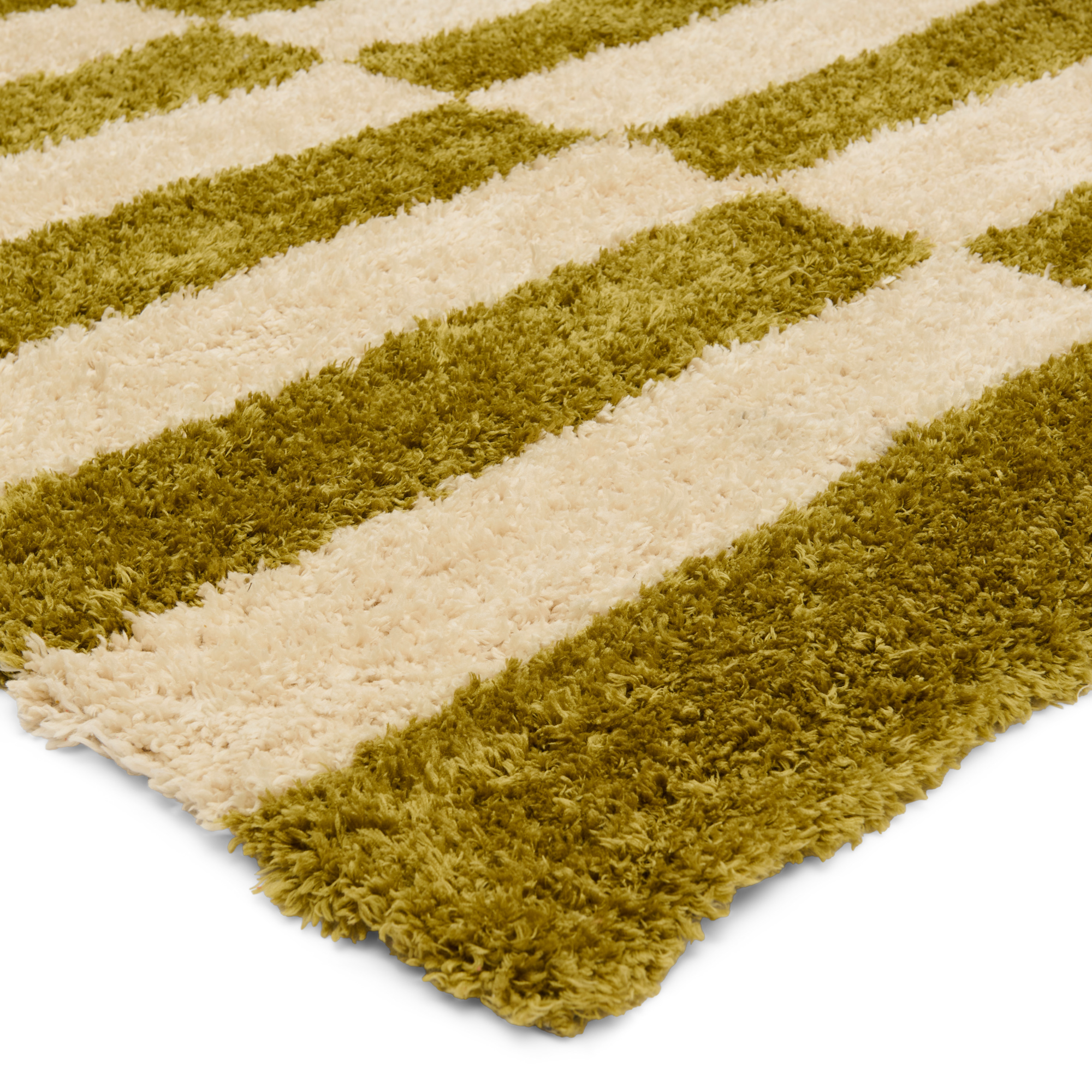 Vloerkleed Block 160x230 cm lime/off-white