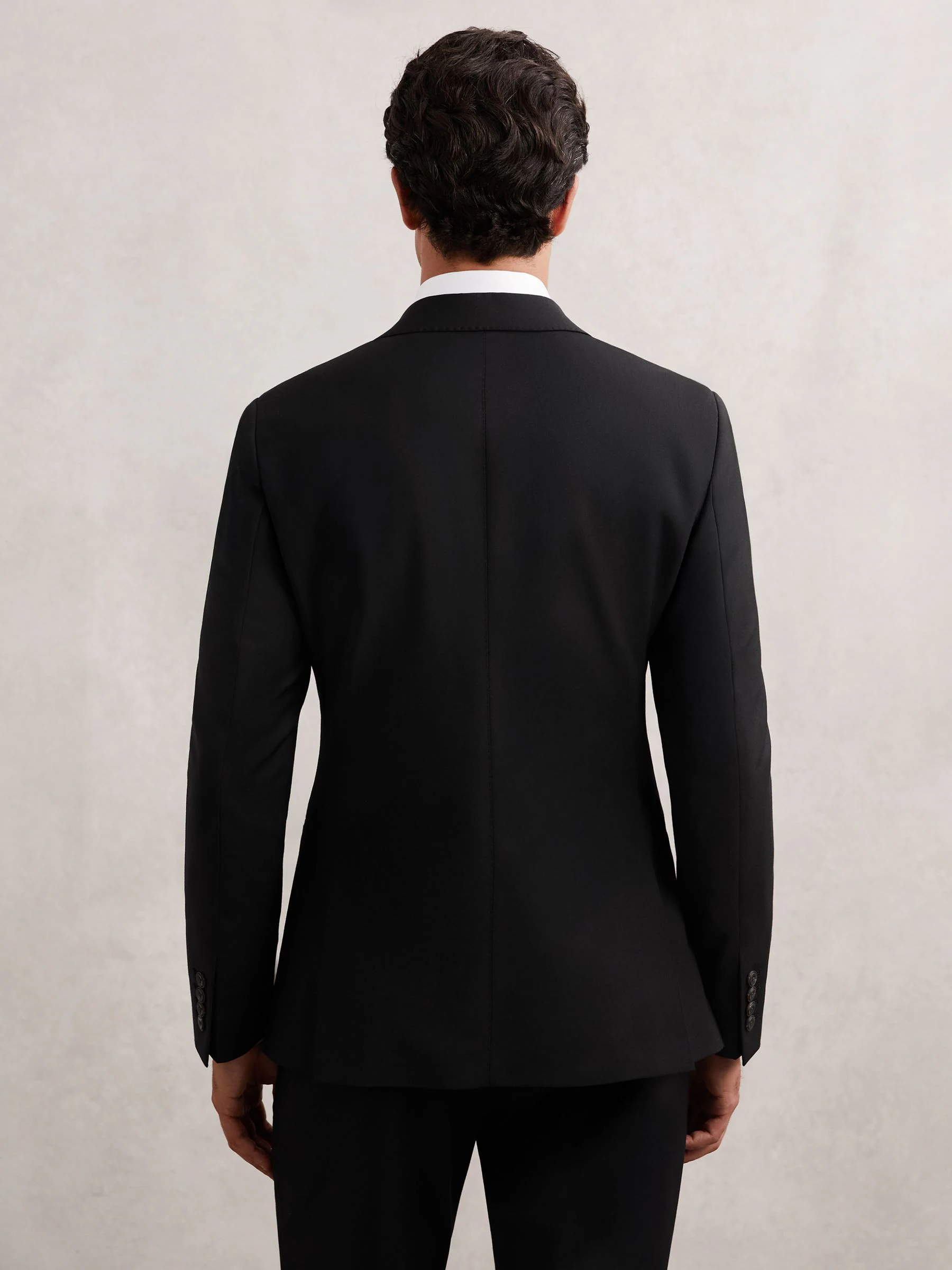 Zwart - Reiss Promise Wool-Blend Single-Breasted Suit Blazer Slim-Fit