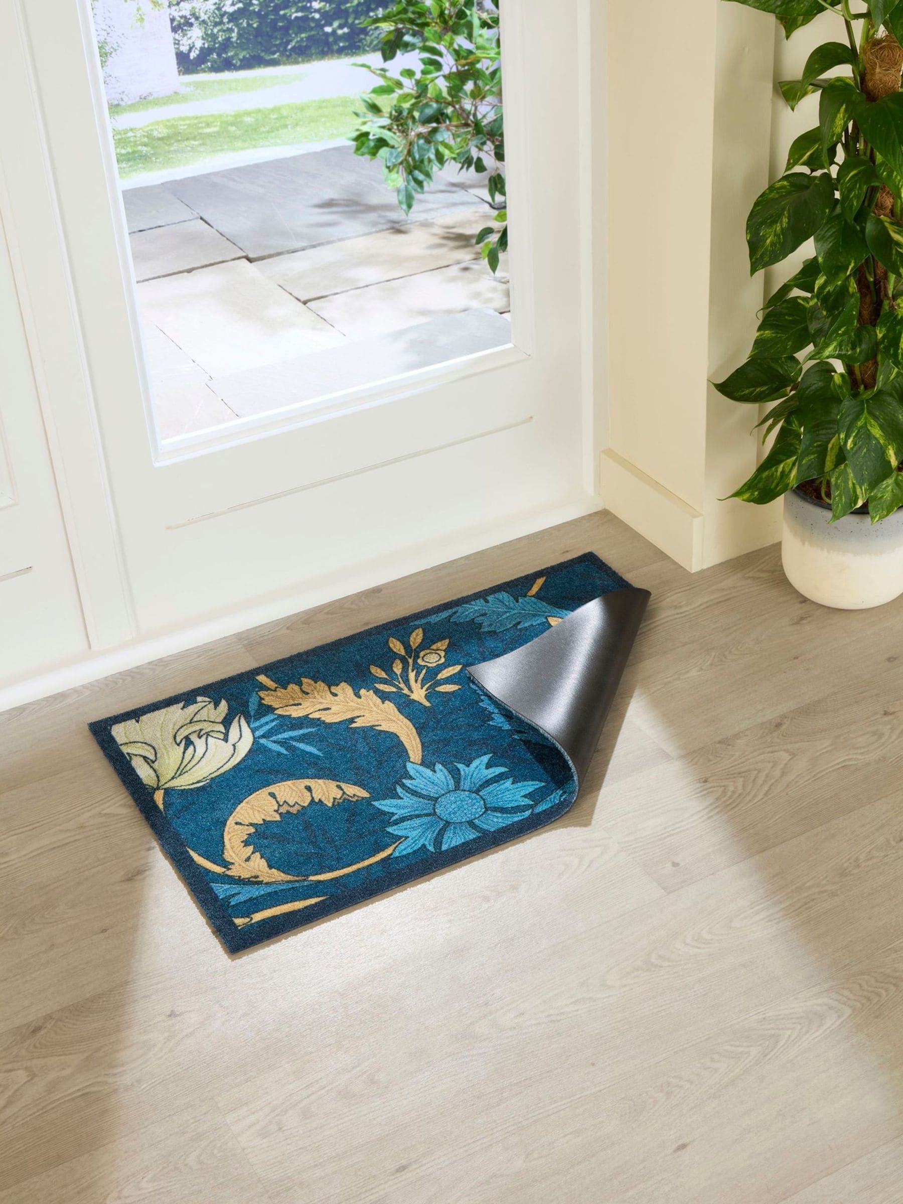 Artsy Mats William Morris Blue Indoor Washable Doormat