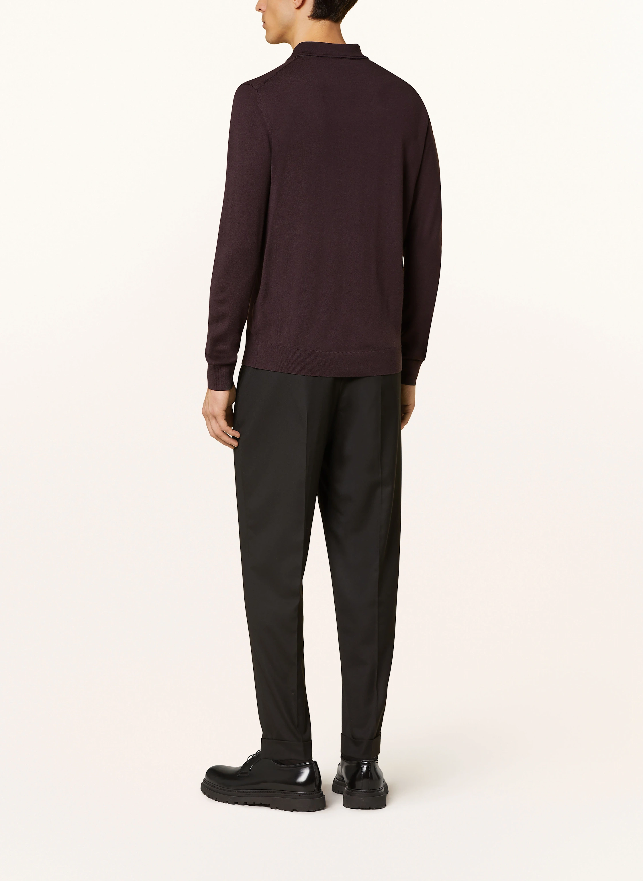 REISS Strick-Poloshirt TRAFFORD aus Merinowolle