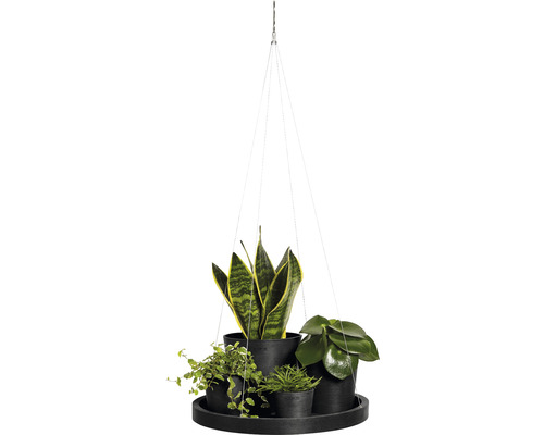 Ecopots hangende onderzetter, kunststof, Ø 36 cm, H 3 cm, donkergrijs