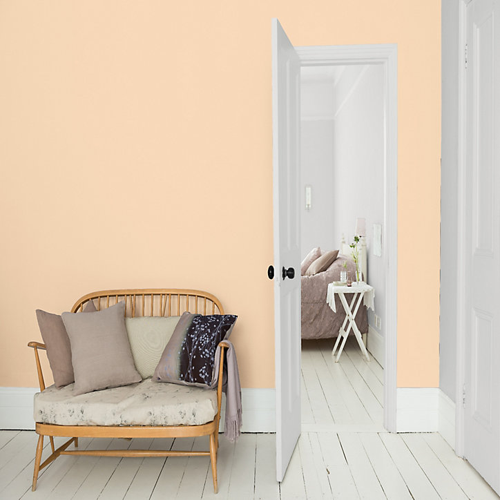 Peinture murs et boiseries Color Resist Dulux Valentine satin pêche tendre 2,5L