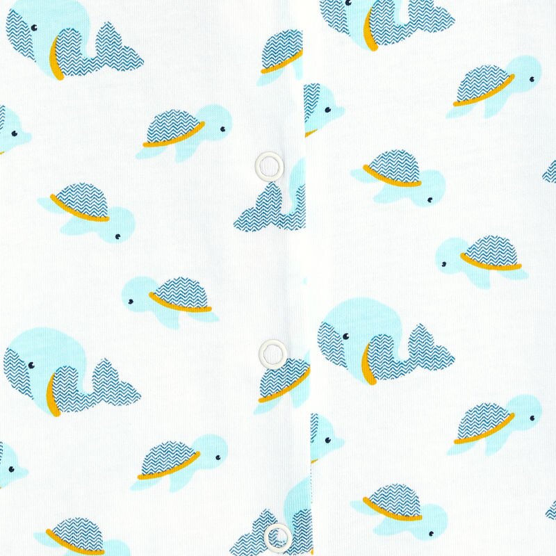 Combi courte tortues et baleines bleu bébé garçon Bleu