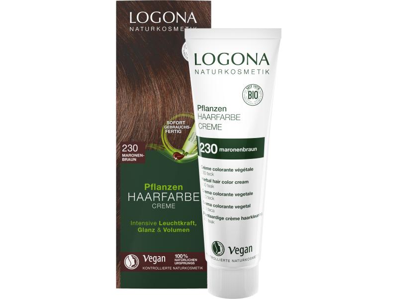 Logona Haarcoloration PHF 230 Maronenbraun 150 ml Haarfarbe-Creme natürlichen Ursprungs