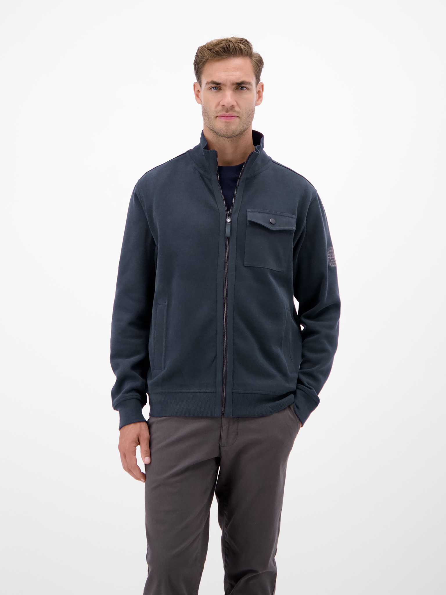 LERROS Sweatjacke , mit Stehkragen und Reissverschluss