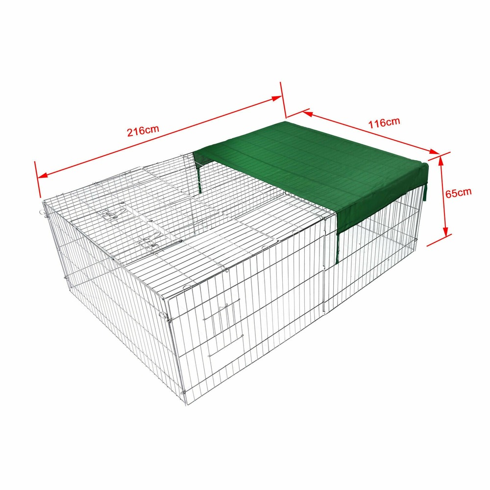 Parc enclos pour petits animaux domestiques 216 cm protection solaire