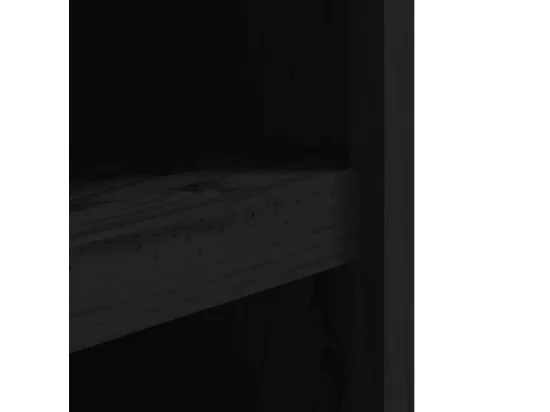 Armoires de cuisine d'extérieur 2 pcs noir bois de pin massif