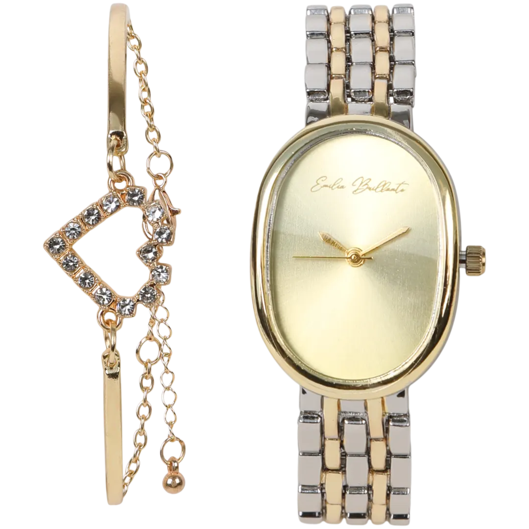 Coffret cadeau montre et bracelet pour femme