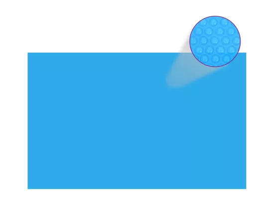 Couverture de piscine rectangulaire 800x500 cm PE Bleu
