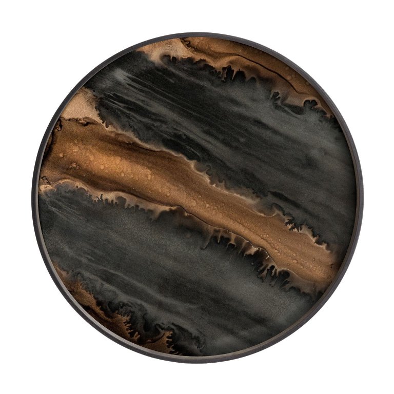 Ethnicraft Organic dienblad bronze Ø61