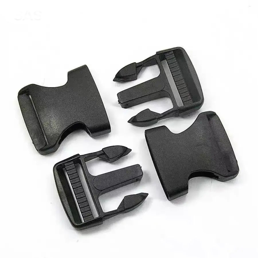 (50x25mm) Ersatz Klick Verschluss Steck Schnalle für Gurt / Rucksack / Halsband - Schwarz