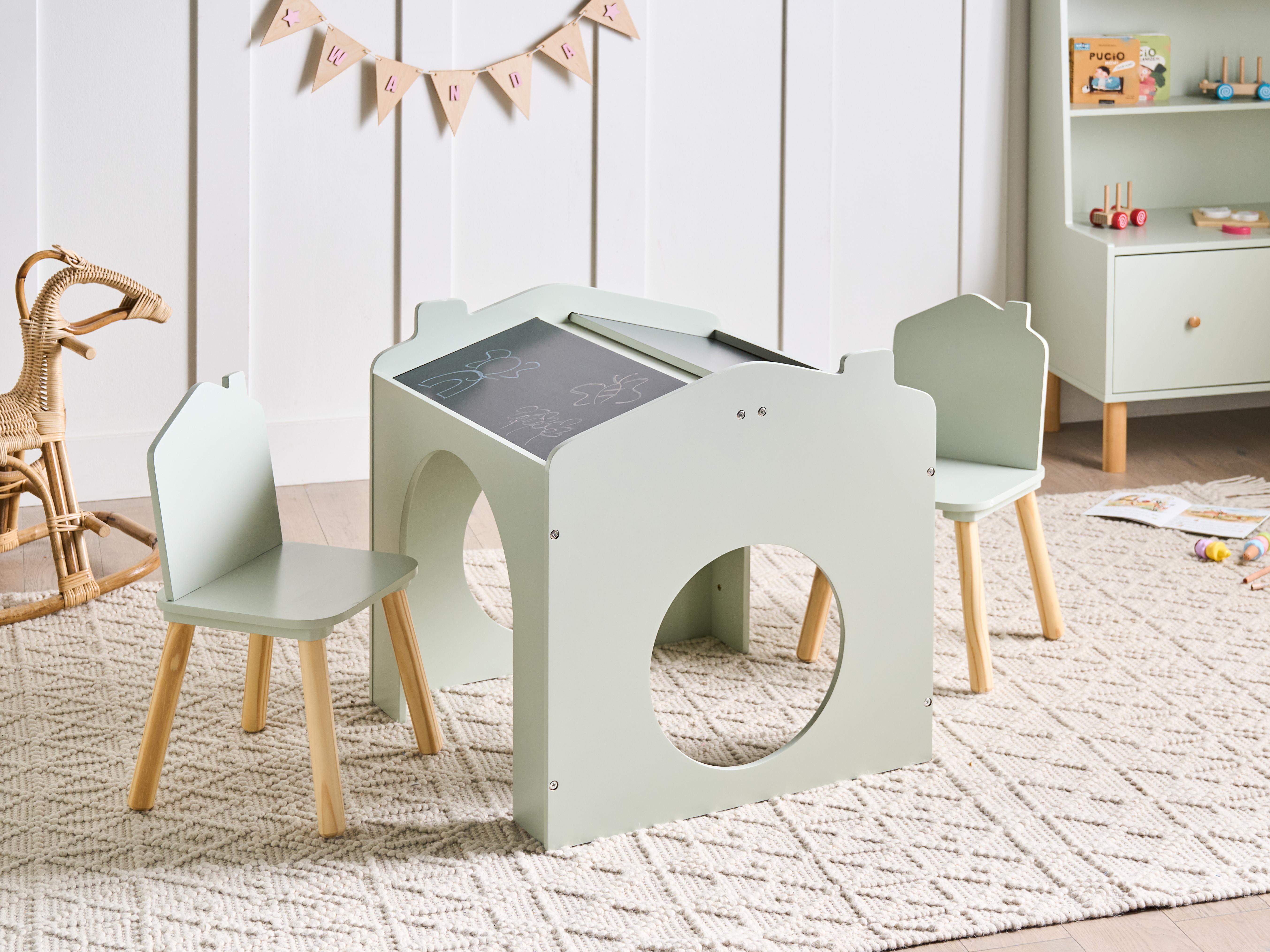 Kindertafel met stoelen QUILPIE Lichtgroen