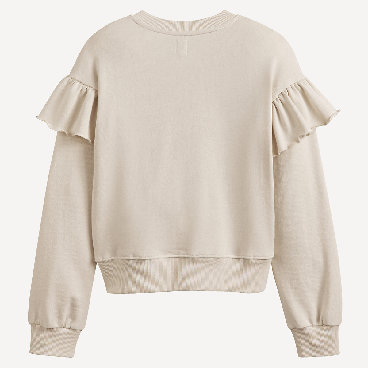 COLEÇÃO LA REDOUTE<br>Suéter Flemton com gola redonda e babados