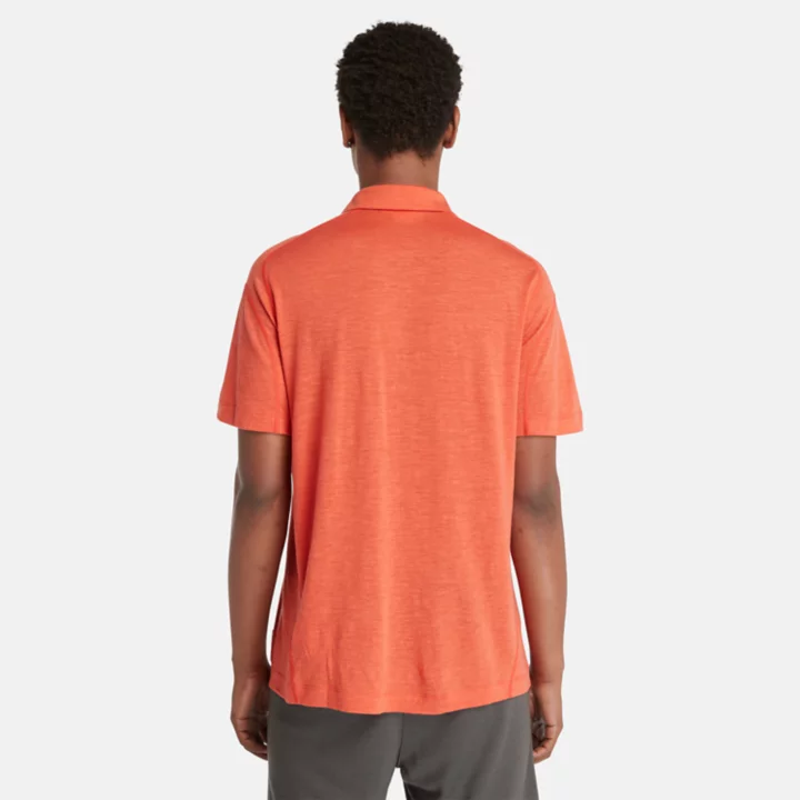 Polo Timberland x Icebreaker em Linho Merino para Homem na cor Laranja