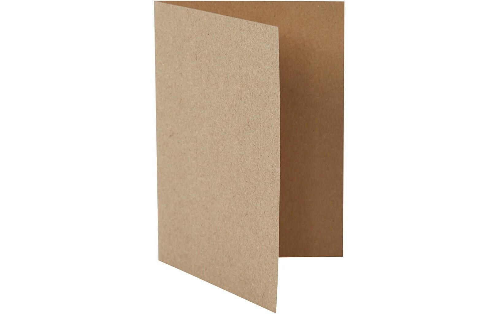 Blankokarte 10.5 x 15 cm ohne Couvert, NatureKarte Kraftpapier
