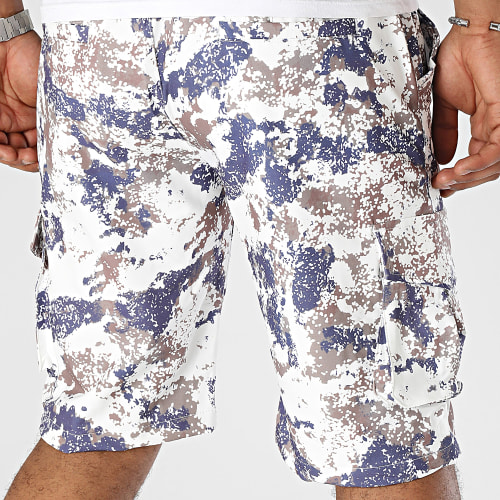 Short Cargo Blanc Camel Violet