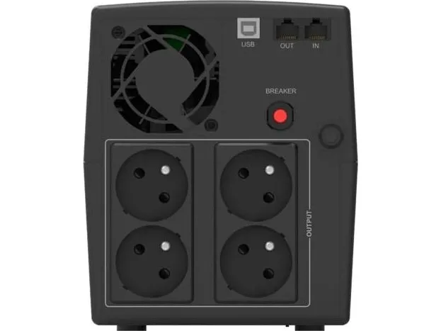 PowerWalker Basic VI 1500 STL FR - UPS - AC 162 - 290 V - 900 Watt - 1500 VA - 7.2 At - USB - output-stikforbindelser: 4