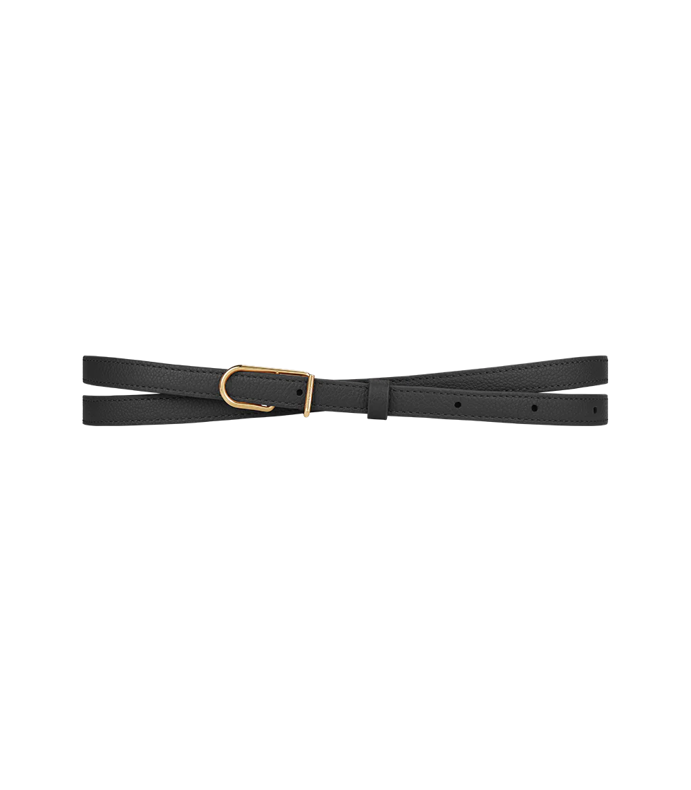 Ceinture Fine Umi - Noir Grainé