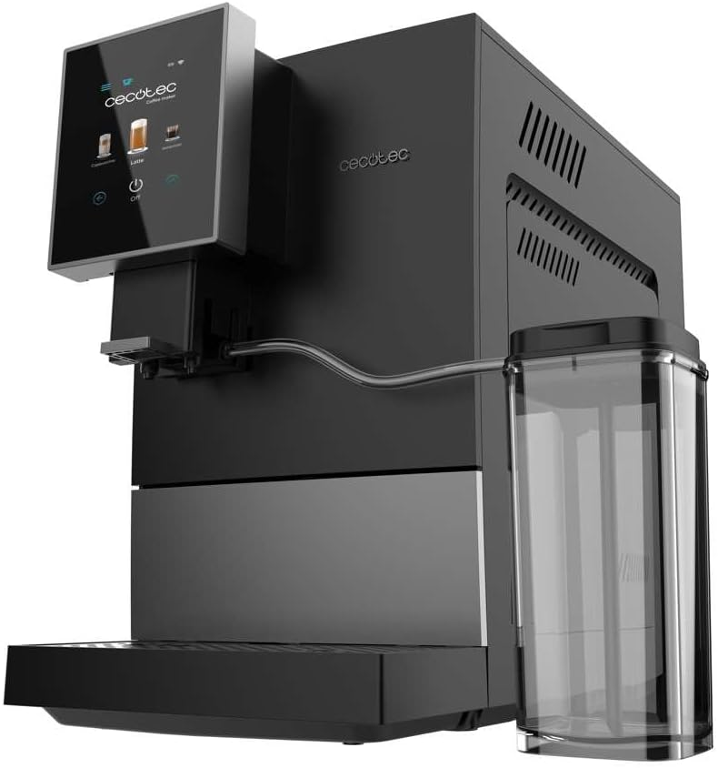Cecotec Machine a Café Espresso Superautomatique Cremmaet Compactccino Connected Black Rose. 19 Bars, cran TFT, Wifi, Moulin Integré, Réservoir d'eau 1,1 L et de lait 400 ml, Nettoyage Automatique