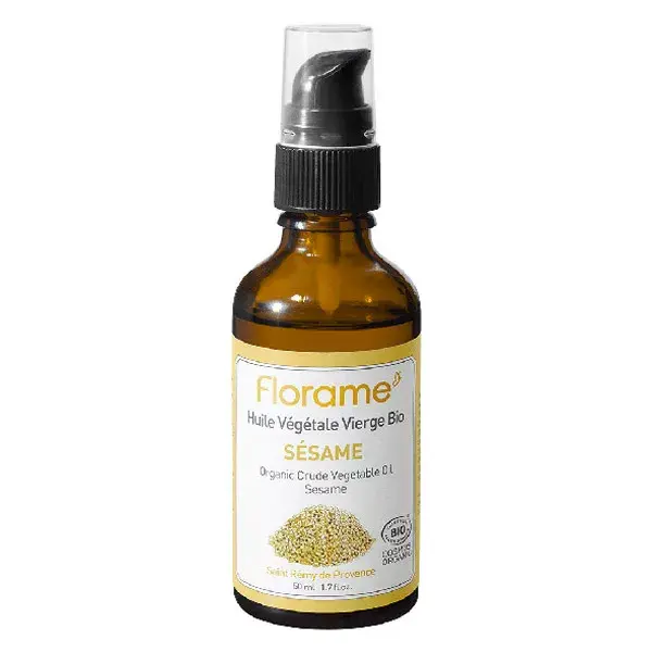 Óleo Vegetal Orgânico de Sésamo Florame para Aromaterapia 50ml