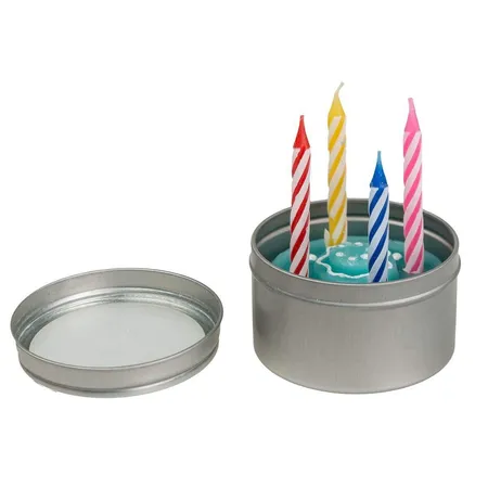 Idena Geburtstagskerzen in Geschenkdose, 4 Stück