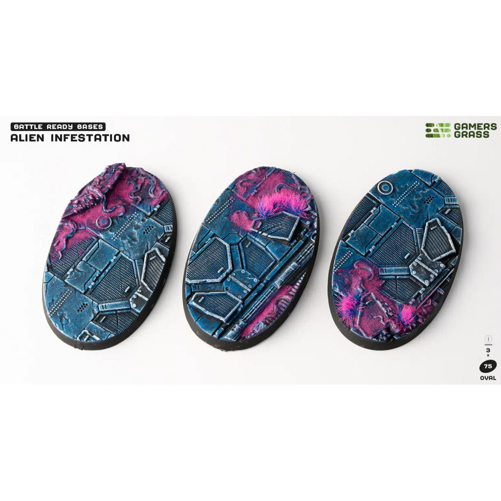 Alien Infestation Bases, Oval 75mm (x3)
