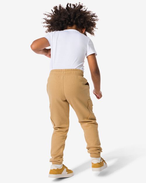 pantalon sweat cargo enfant beige