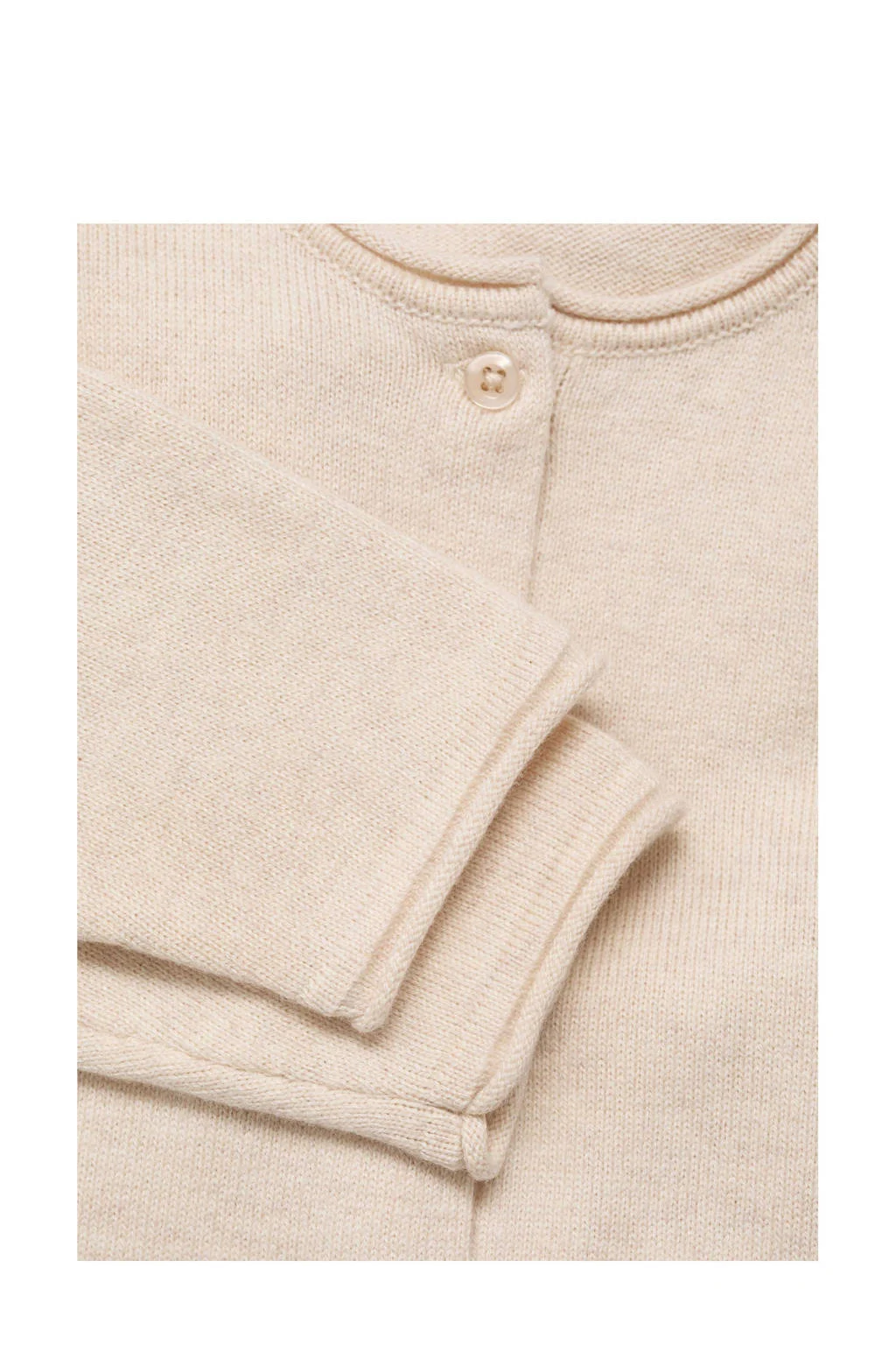 Mango Kids vest ecru fijn gebreid