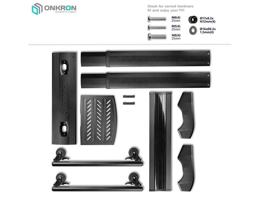 ONKRON - Pied de sol Ts2771 support tv sur pied à roulettes pour des téléviseurs...