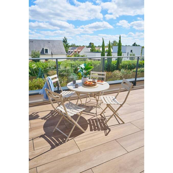 Table de jardin pliante ronde GREENSBORO Argile