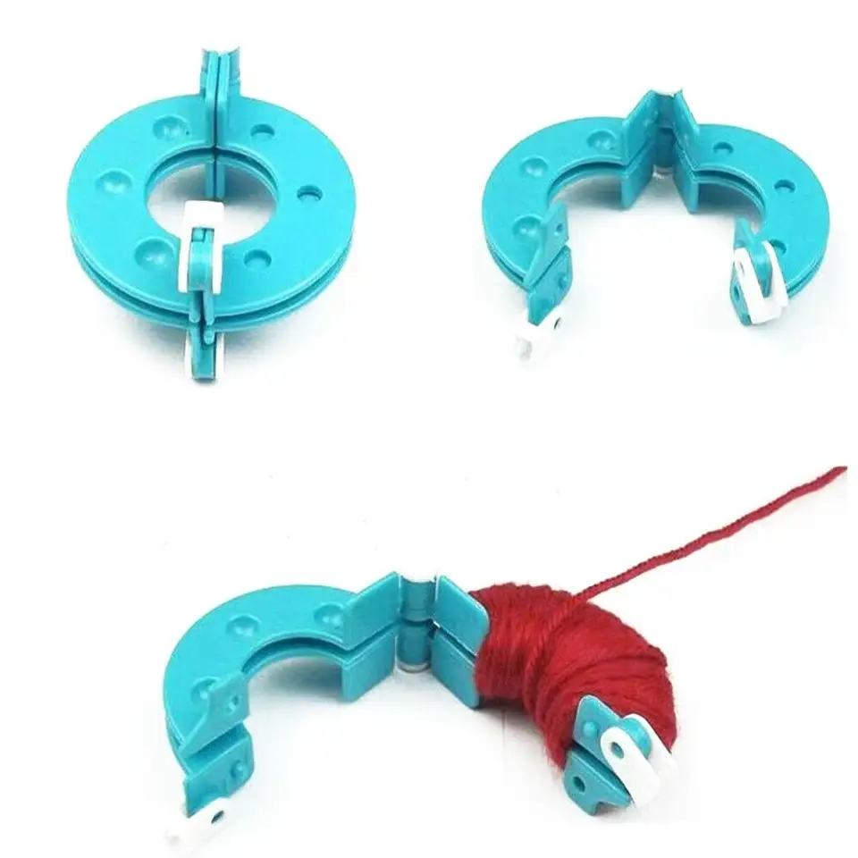 (8er Set) Pompon Maker DIY Puschel Ball Hilfsmittel Wiederverwendbare Bastel Bommel Schablone