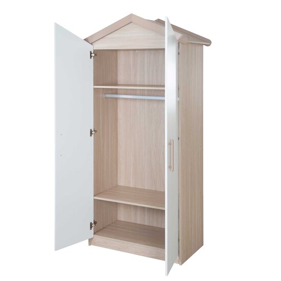 Cabane Armoire 2 Portes   Blanc / Bois        de               Roba