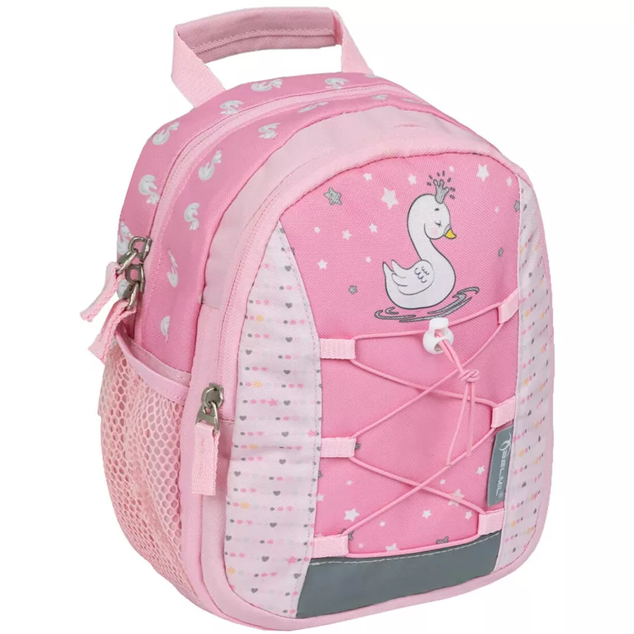 Belmil Kindergartenrucksack Mini Kiddy Kindergartenrucksack für 1-3 Jährige Kinder mit Brustgurt Cute Swan