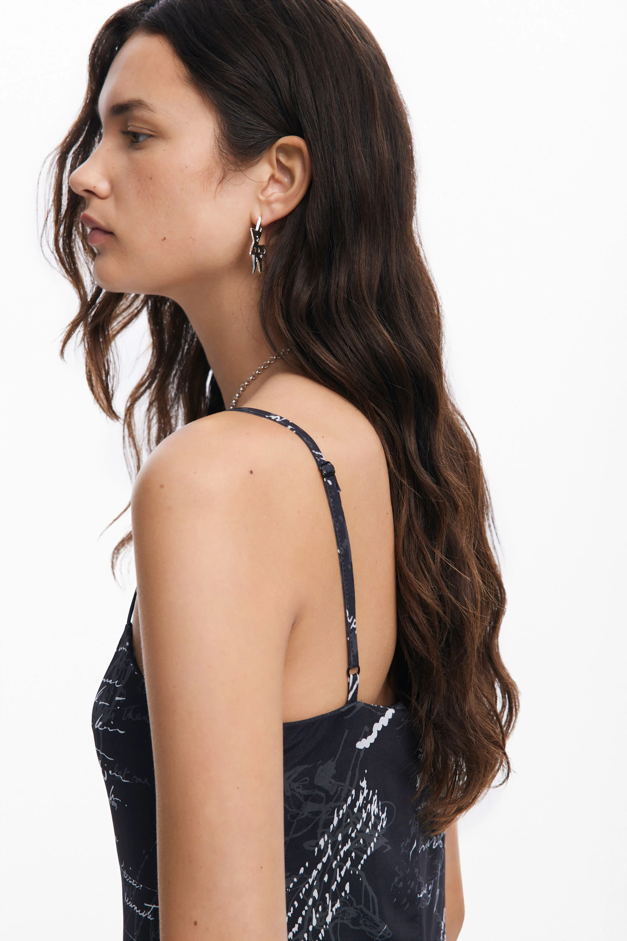 Vestido midi combinado