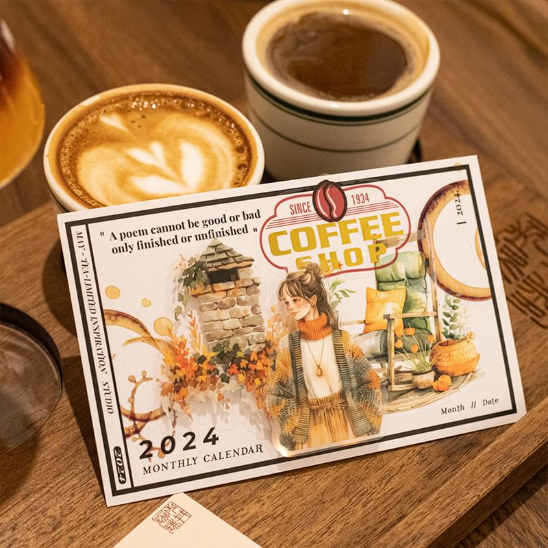 JIMO - Herfst/Winter Café Sticker (Diverse ontwerpen)